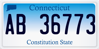 CT license plate AB36773