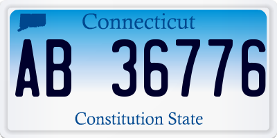 CT license plate AB36776