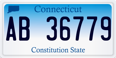 CT license plate AB36779