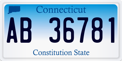 CT license plate AB36781