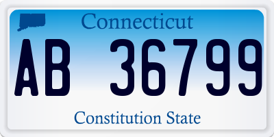 CT license plate AB36799