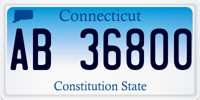 CT license plate AB36800