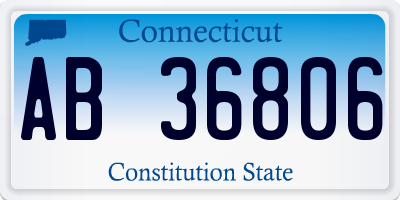 CT license plate AB36806