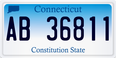 CT license plate AB36811