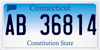 CT license plate AB36814