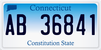 CT license plate AB36841