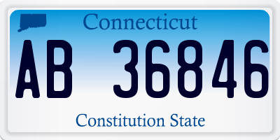 CT license plate AB36846