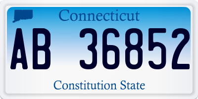 CT license plate AB36852