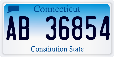 CT license plate AB36854