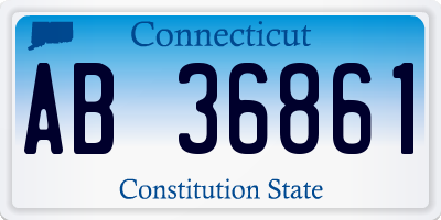 CT license plate AB36861