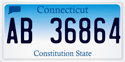 CT license plate AB36864