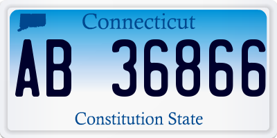 CT license plate AB36866