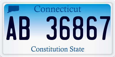 CT license plate AB36867