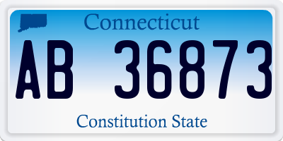 CT license plate AB36873