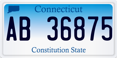 CT license plate AB36875