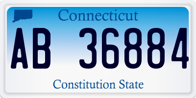 CT license plate AB36884
