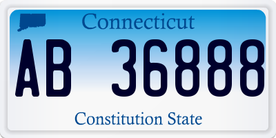 CT license plate AB36888