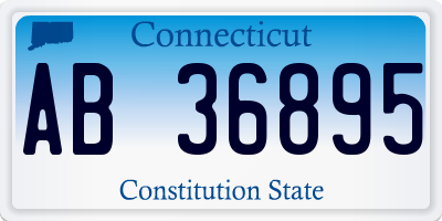 CT license plate AB36895