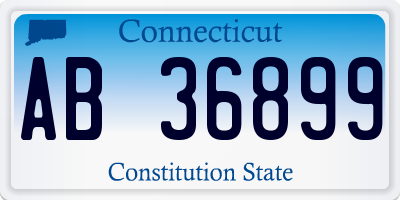 CT license plate AB36899