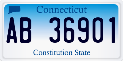 CT license plate AB36901