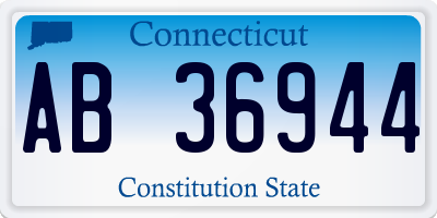 CT license plate AB36944