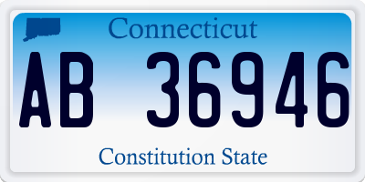 CT license plate AB36946