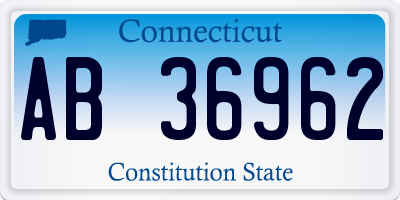 CT license plate AB36962