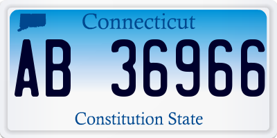CT license plate AB36966