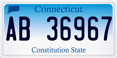 CT license plate AB36967