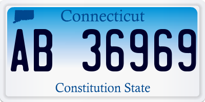 CT license plate AB36969