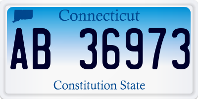 CT license plate AB36973