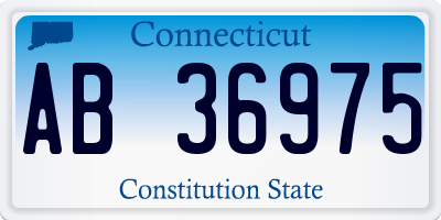 CT license plate AB36975