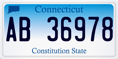 CT license plate AB36978