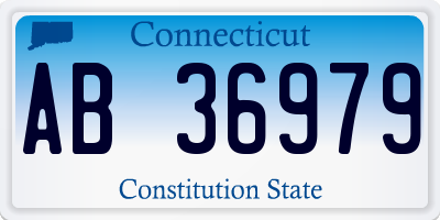 CT license plate AB36979