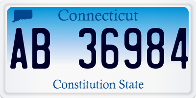 CT license plate AB36984