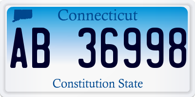 CT license plate AB36998