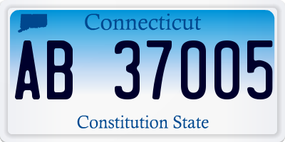 CT license plate AB37005