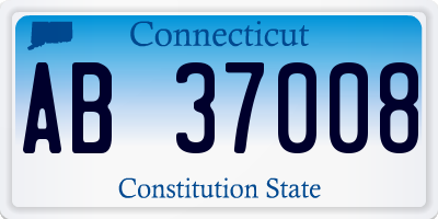 CT license plate AB37008