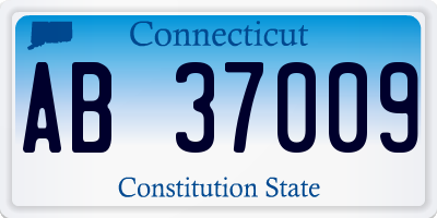CT license plate AB37009