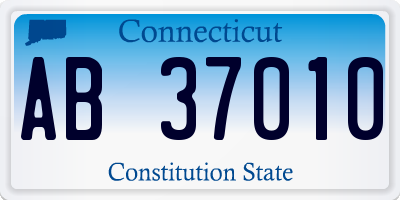 CT license plate AB37010