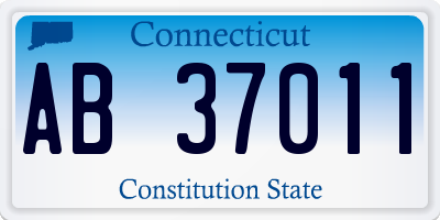 CT license plate AB37011