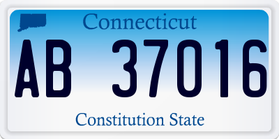 CT license plate AB37016