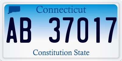 CT license plate AB37017