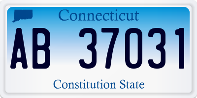 CT license plate AB37031