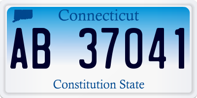 CT license plate AB37041