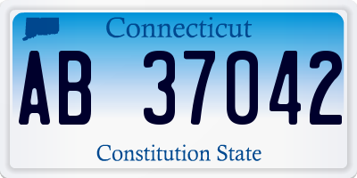 CT license plate AB37042