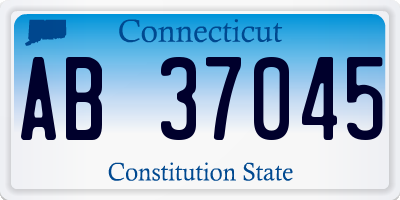 CT license plate AB37045
