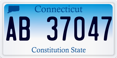 CT license plate AB37047