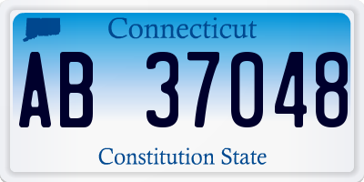 CT license plate AB37048