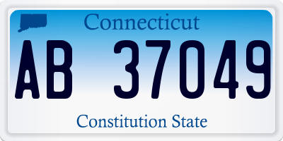 CT license plate AB37049